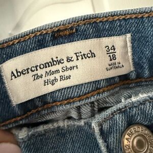 Abercrombie & Fitch Blue High Rise Mom Shorts